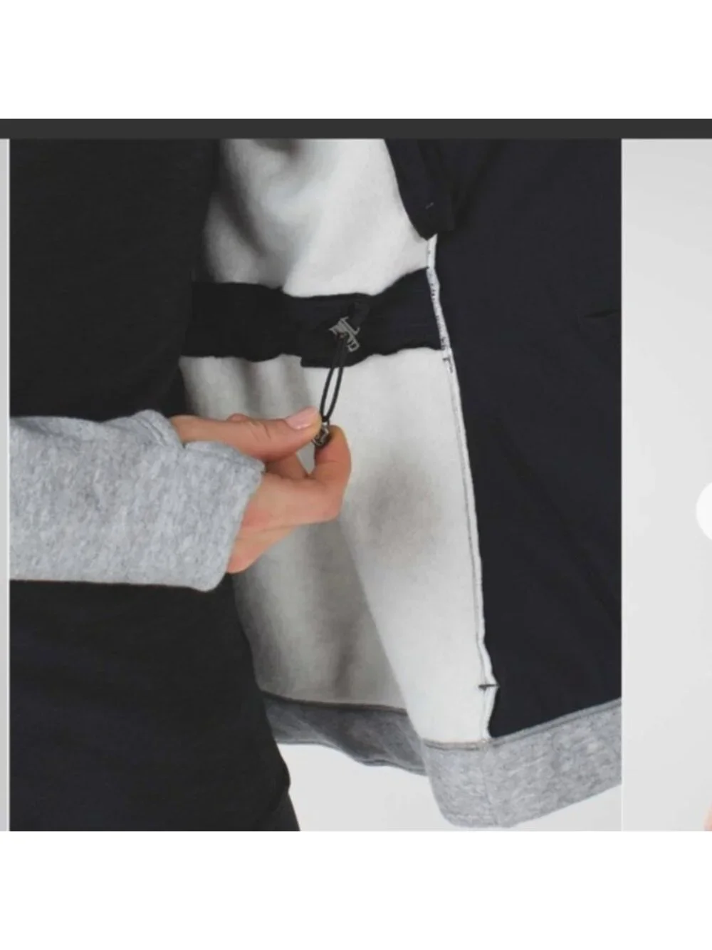 Lululemon &go Take-Off Fleece Heathered Medium Grey missing drawstring